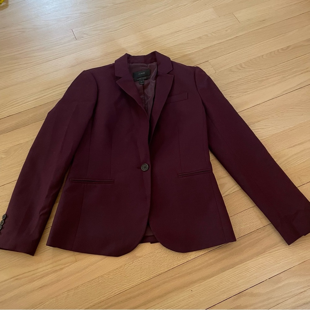 J. Crew Plum Super 120’s Blazer 4